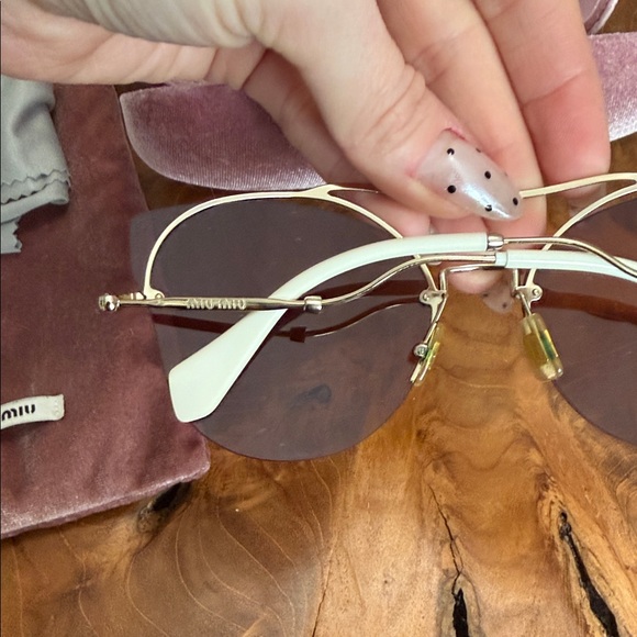 NEW Miu Miu Sunglasses with Pink and Brown Accents - Picture 4 of 9